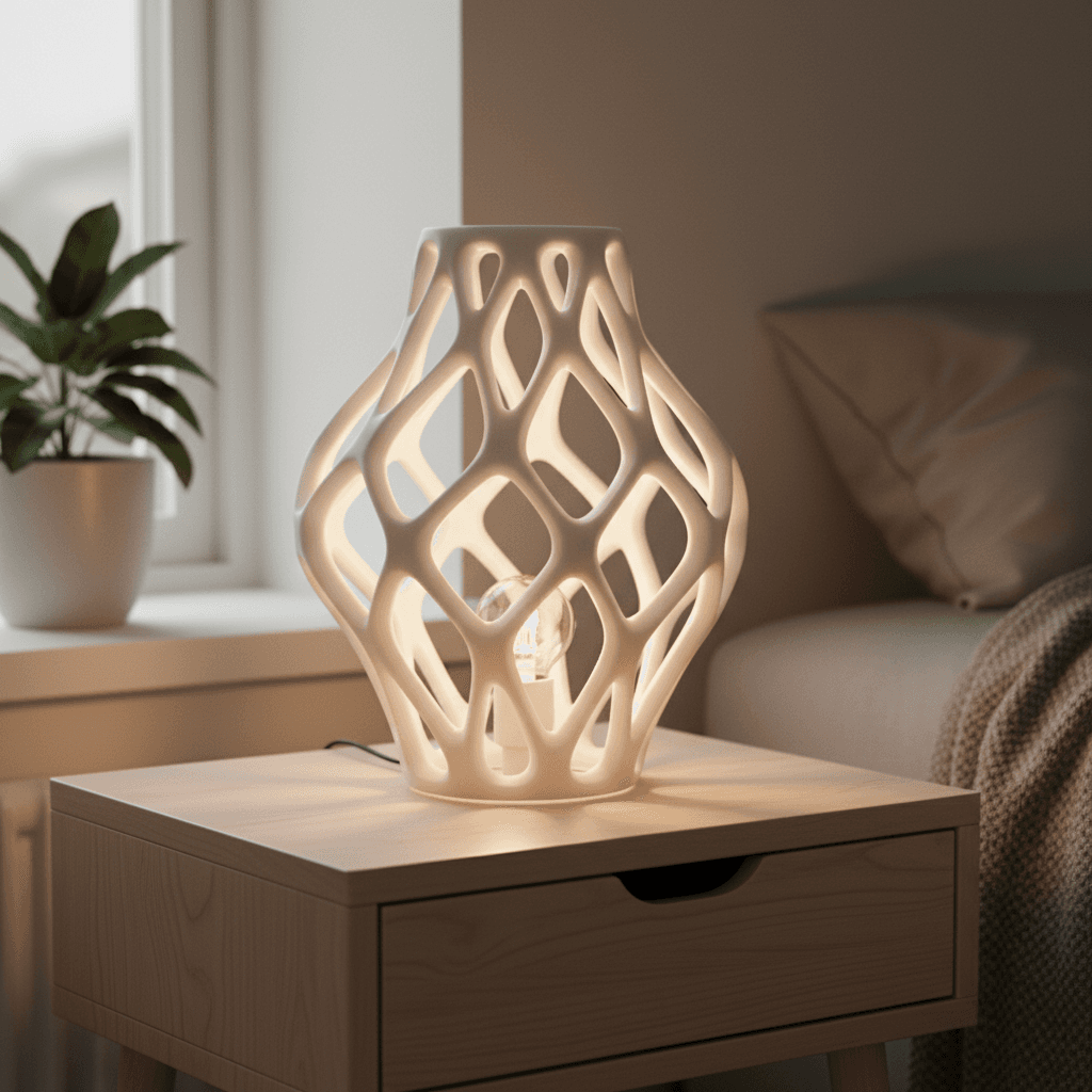 Naturinspirerad mönsterlampa